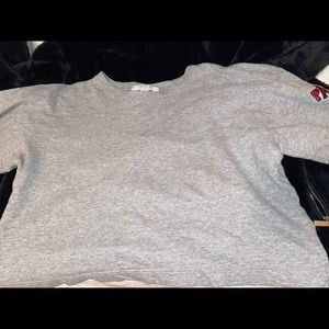 Gray Short Sleeve Top